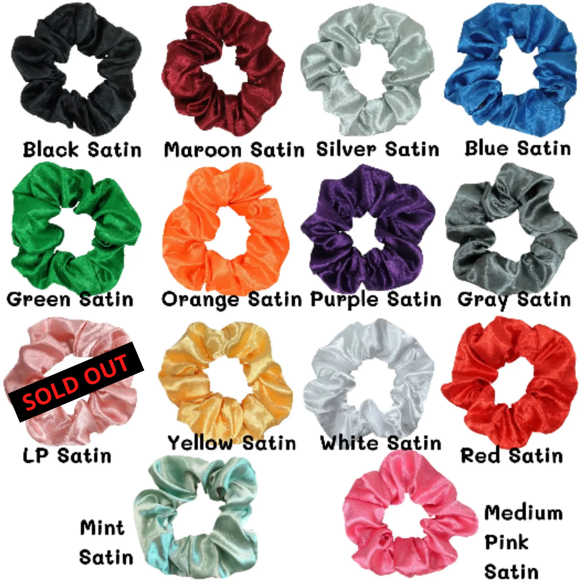 Build Your Own Scrunchies Pack Cotton Satin Velvet Hair Ties Plain Scrunchie Wholesale Ponytail Accessories Scrunchy Elastic Bands for Girls