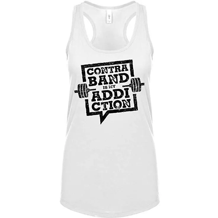 Contraband Sports 10179 Contraband is My Addiction Womens Racerback Tank Top