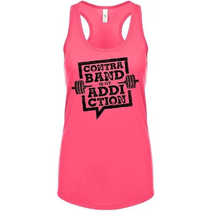 Contraband Sports 10179 Contraband is My Addiction Womens Racerback Tank Top