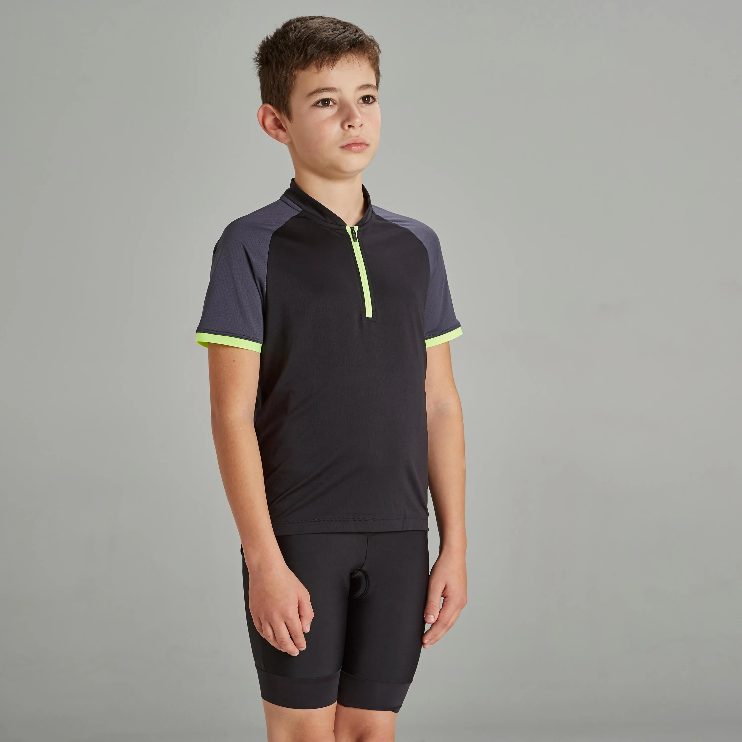 Cycling jersey with short sleeves 500 kids Btwin