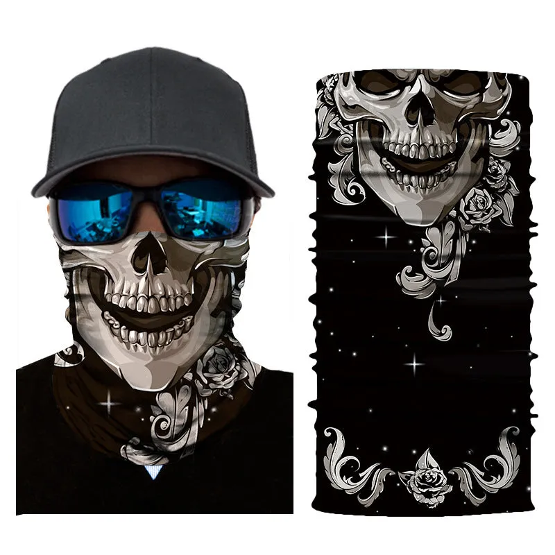 Digital Magic Sports Cycling Sun Protection for Men and Women Headscarf Mask Skull