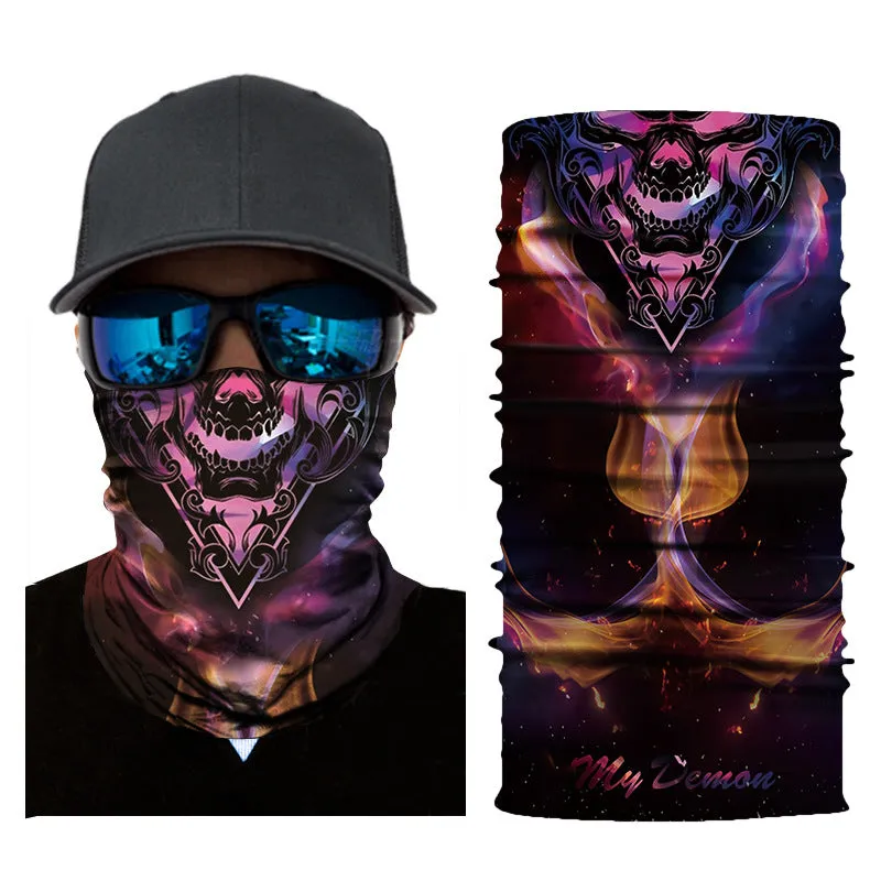 Digital Magic Sports Cycling Sun Protection for Men and Women Headscarf Mask Skull