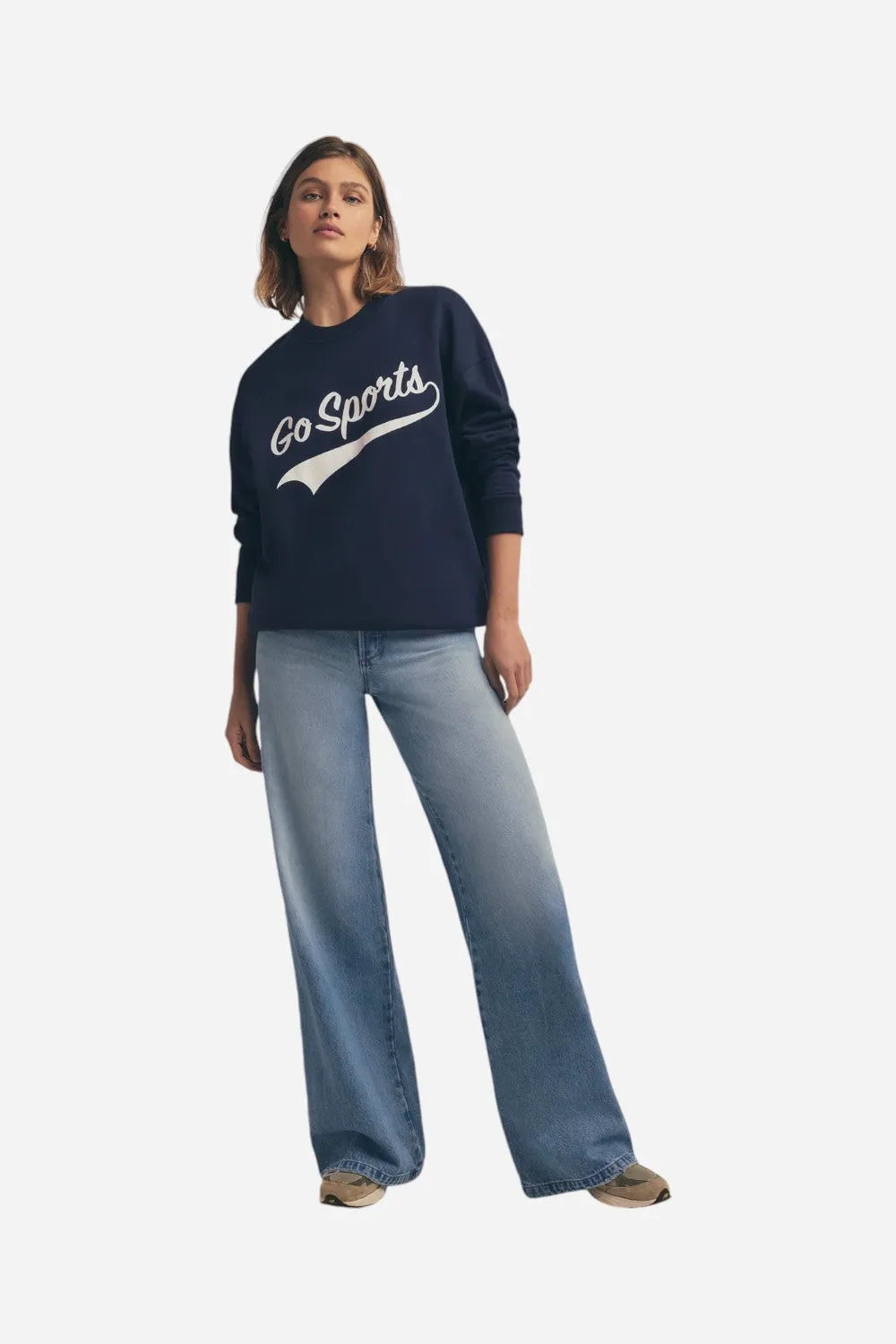 Favorite Daughter Go Sports Sweatshirt Navy