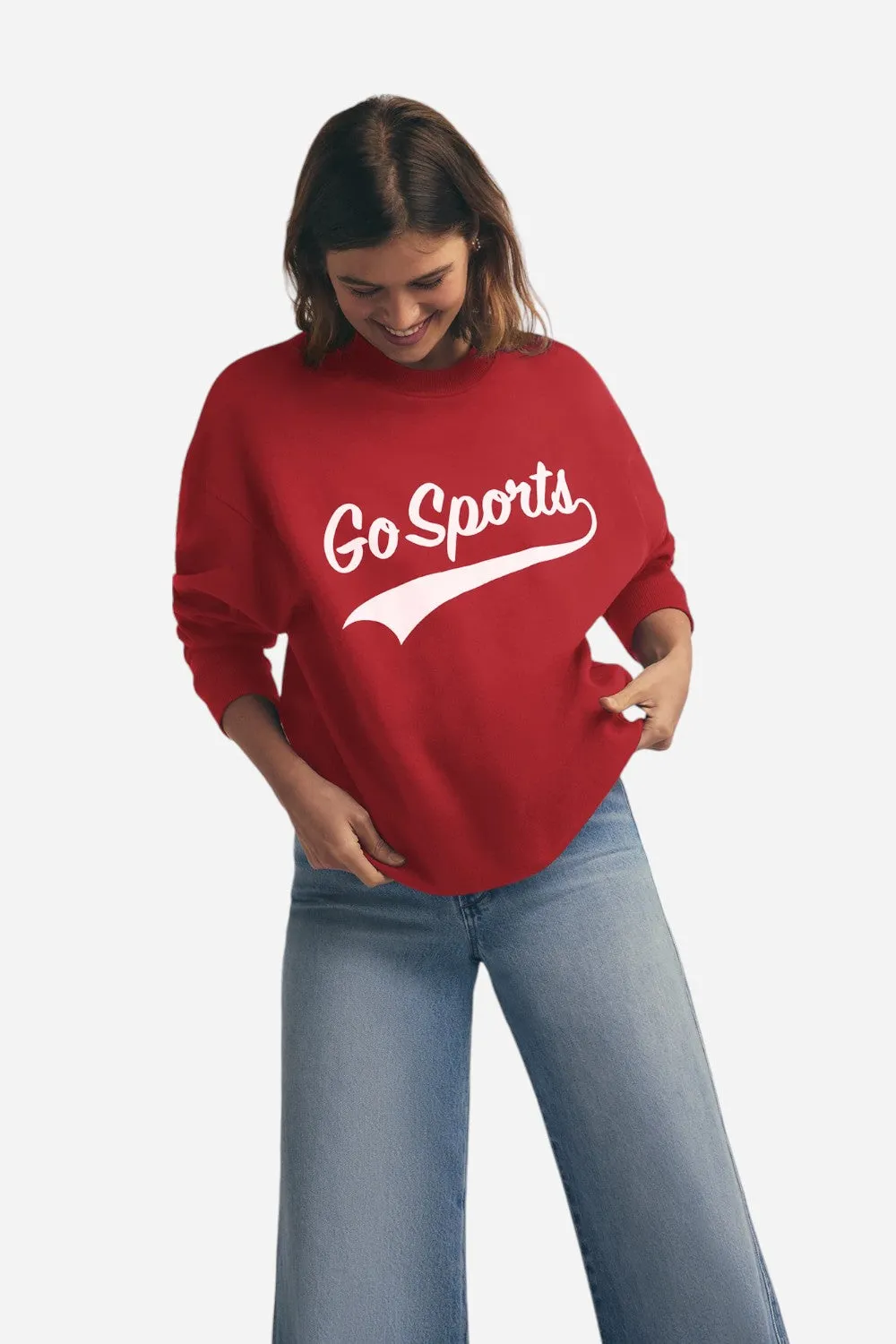 Favorite Daughter Go Sports Sweatshirt Red