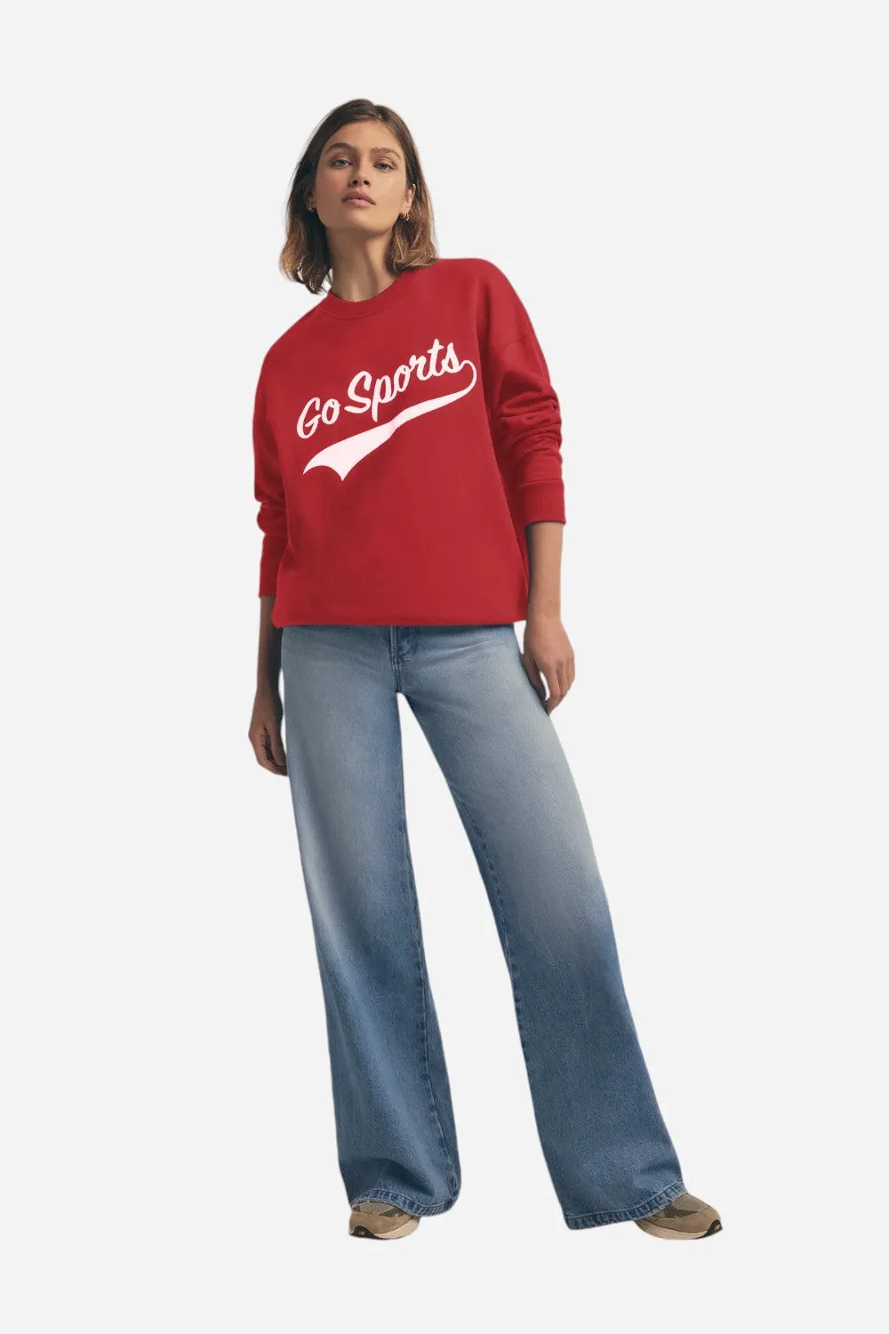 Favorite Daughter Go Sports Sweatshirt Red