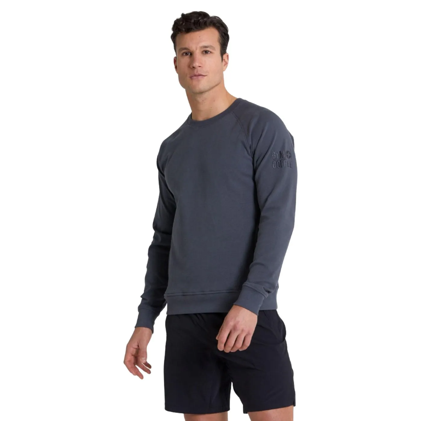 Gym Coffee Mens Essential Crew Sweater Orbit