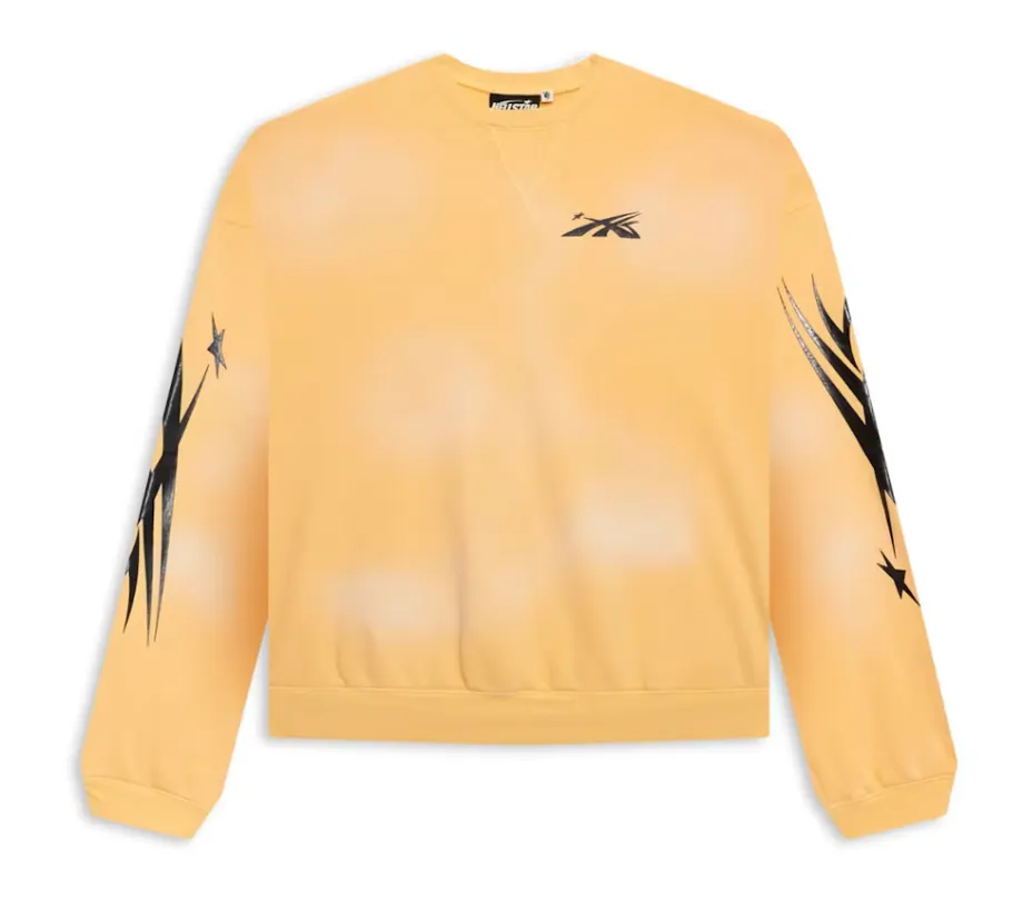 Hellstar Studios Sports Crewneck Sweatshirt Yellow