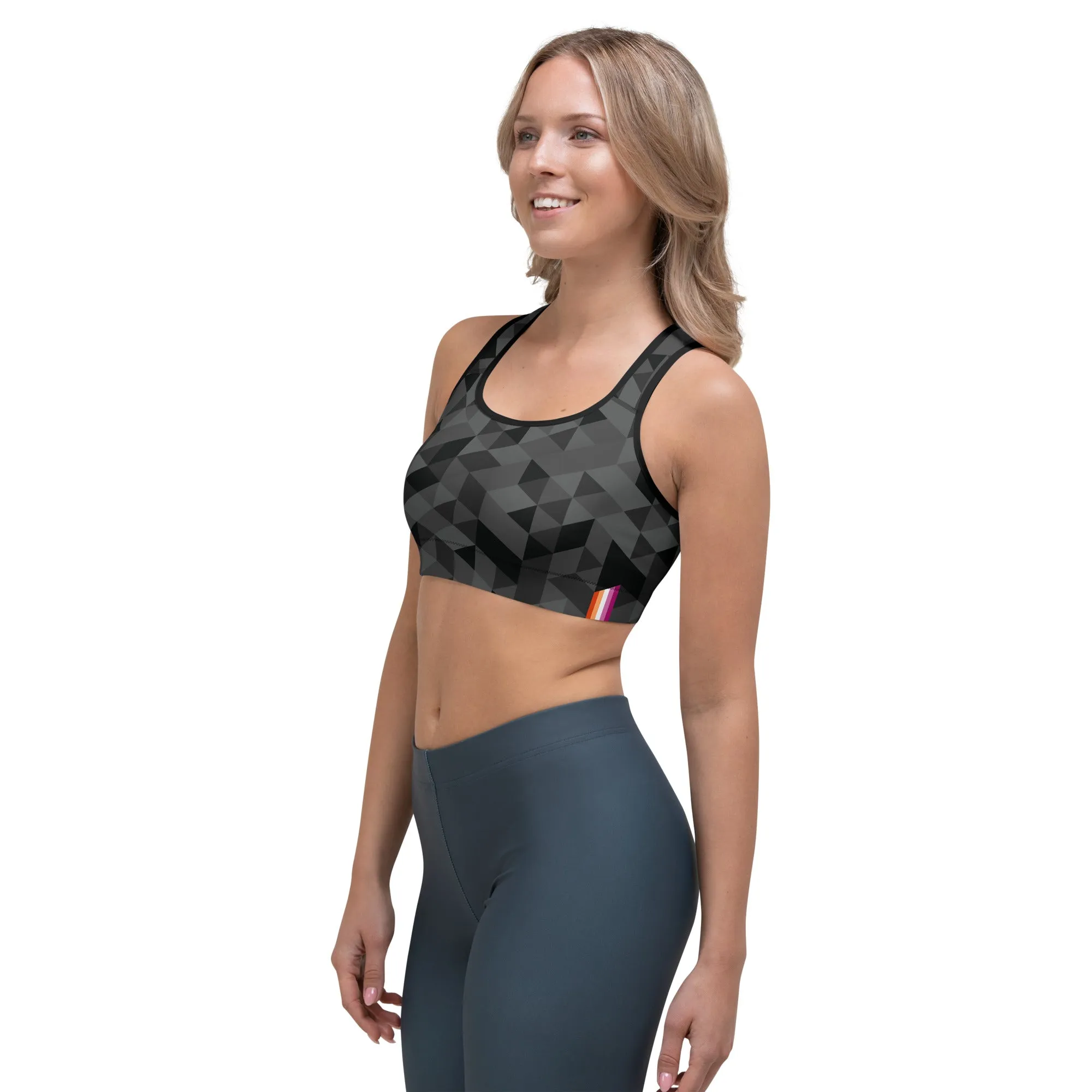 Lesbian Triangle Pattern Sports bra