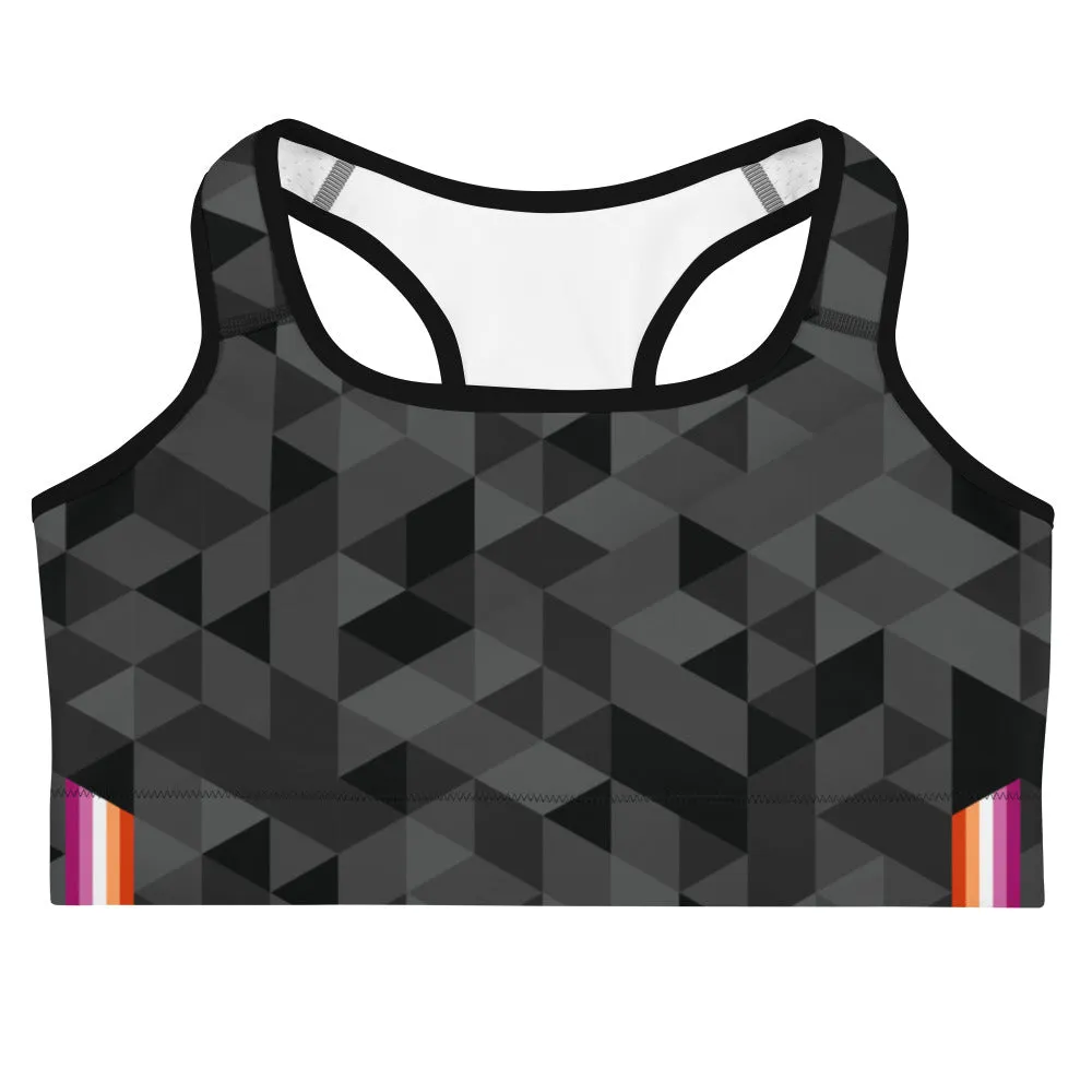 Lesbian Triangle Pattern Sports bra