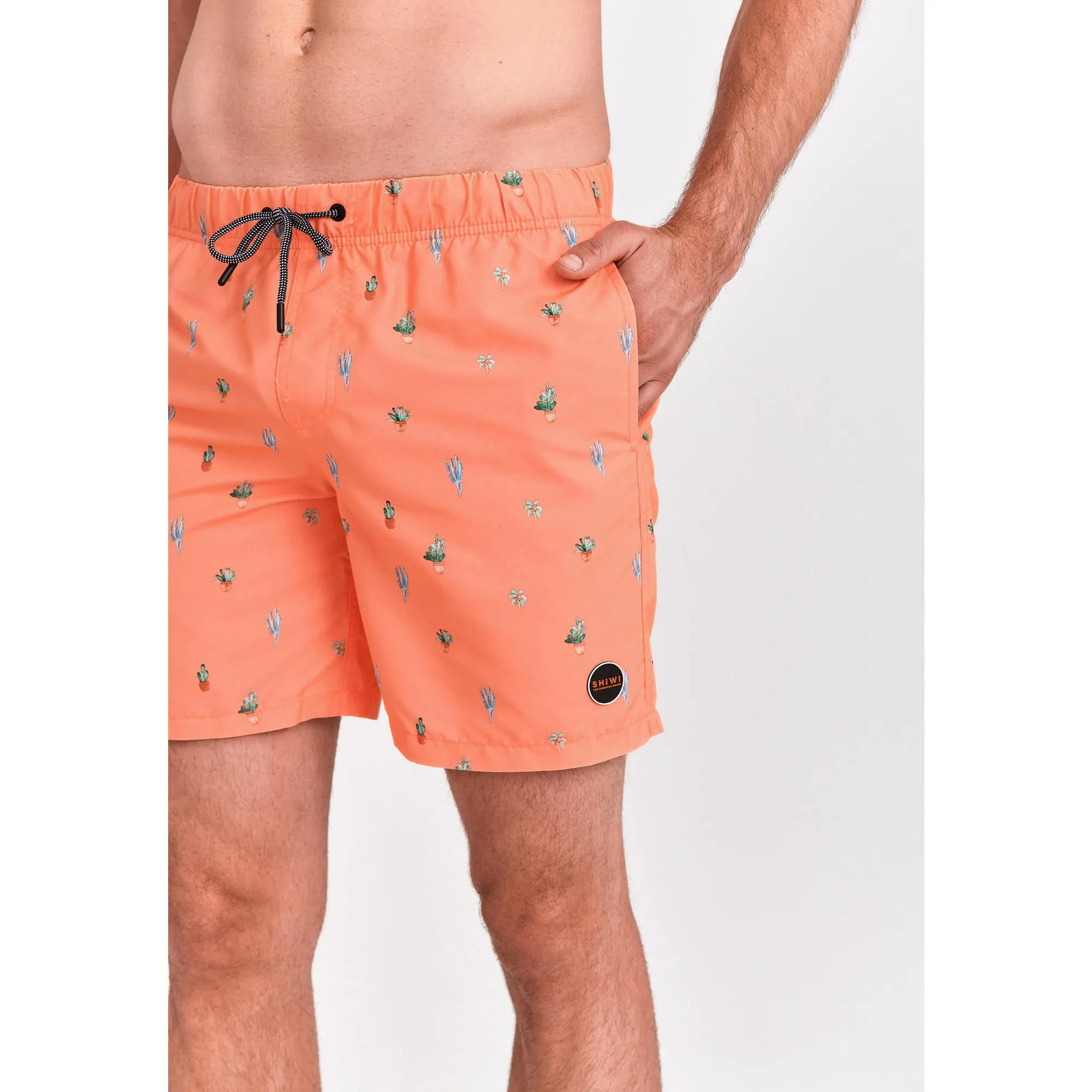 Men's swim shorts oasis micro peach SHIWI, neon blood orange