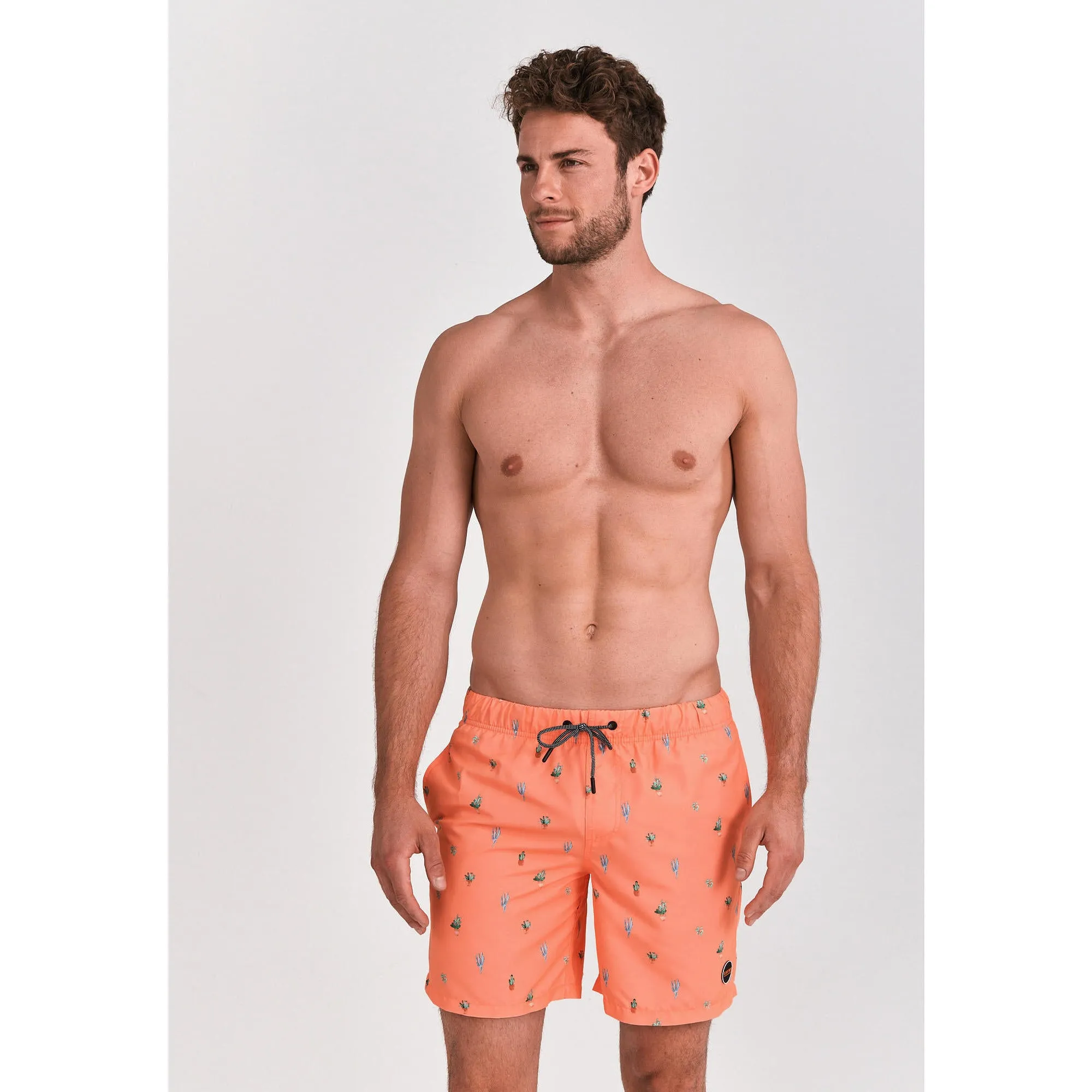 Men's swim shorts oasis micro peach SHIWI, neon blood orange