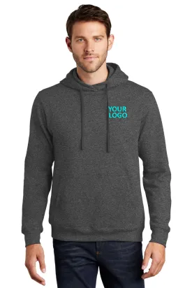 Port & Company Fan Favorite Fleece Customized Hoodies, Dark Heather Grey