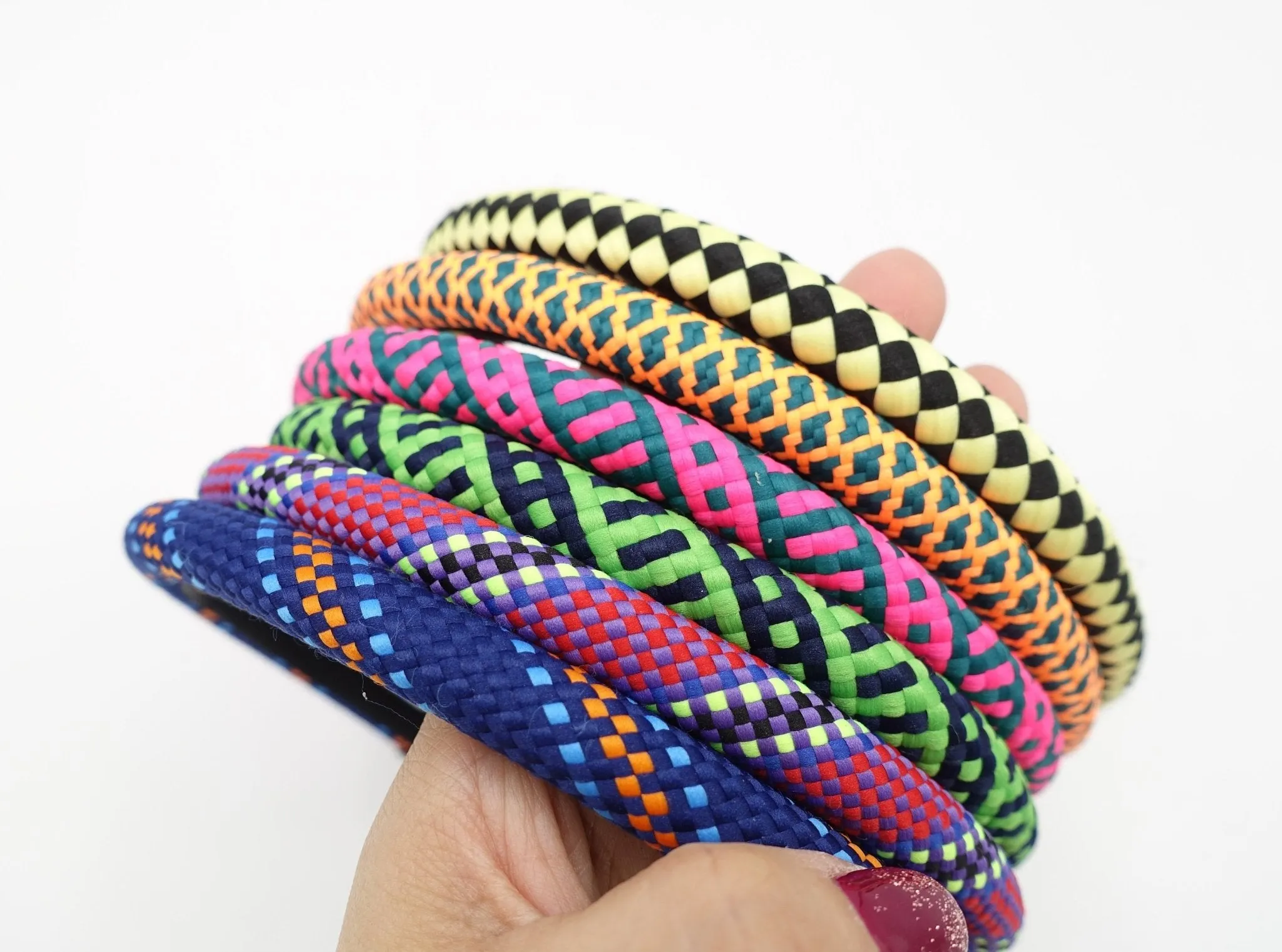 Rocky rope fashion headband colorful thin hairband for women